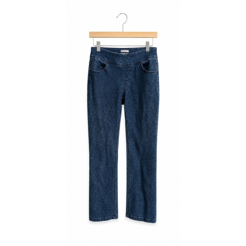 Westbound Blue Leopard Jeans Stretchy Comfort 2‎ Petite Regular Park Avenue